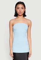 Womens Ruched Side Tube Top,