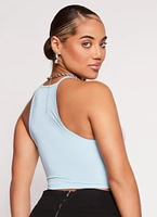 Womens Daisy High Neck Cropped Cami,
