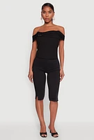 Womens Iris Off The Shoulder O Ring Top,
