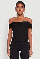 Womens Iris Off The Shoulder O Ring Top, M