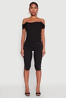 Womens Iris Off The Shoulder O Ring Top, M