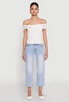 Womens Iris Off The Shoulder O Ring Top,