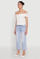 Womens Iris Off The Shoulder O Ring Top,