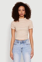 Womens Tiered Short Sleeve Top,
