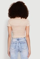 Womens Tiered Short Sleeve Top,