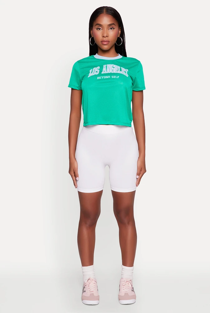 Womens Graphic Jersey Top, M