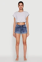 Womens Bubble Hem Cropped Tee,