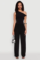 Womens Almost Famous Twist Sleeve Blouse,