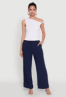 Womens Almost Famous Twist Sleeve Blouse, White, Size XL