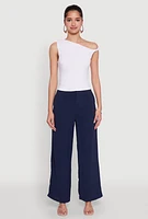 Womens Almost Famous Twist Sleeve Blouse, White, Size XL