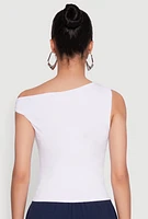 Womens Almost Famous Twist Sleeve Blouse, White, Size XL