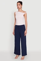 Womens Almost Famous Twist Sleeve Blouse, Pink, Size L