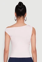 Womens Almost Famous Twist Sleeve Blouse, Pink, Size L