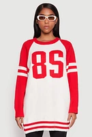 Womens Daisy 85 Raglan Sleeve Tunic Sweater, Red, Size M