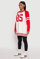 Womens Daisy 85 Raglan Sleeve Tunic Sweater, Red, Size M