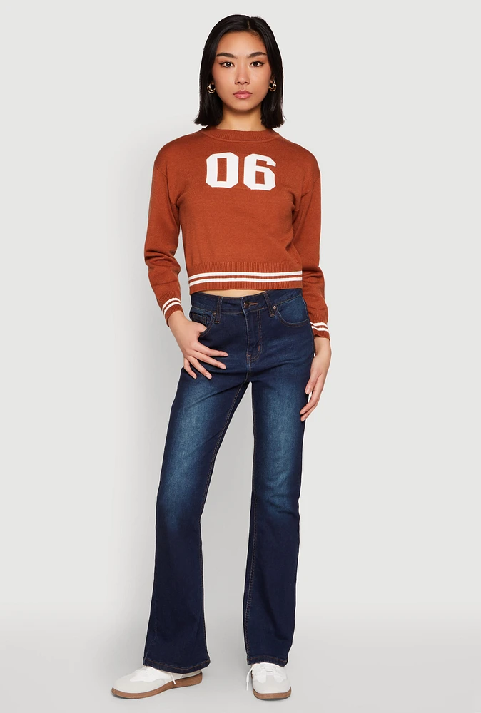 Womens 06 Cropped Sweater, Brown,