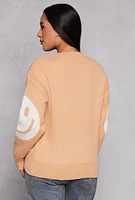Womens Daisy Smile Chenille Sweater, L