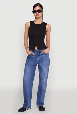 Womens Almost Famous Rib Knit Vest,