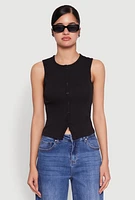 Womens Almost Famous Rib Knit Vest,