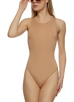 Womens Basic Crew Neck Tank Bodysuit,