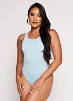 Womens Daisy Ribbed Knit Tank Bodysuit,