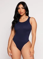 Womens Daisy Ribbed Knit Tank Bodysuit,