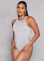 Womens Daisy Solid Racerback Tank Bodysuit,