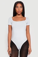 Womens Square Neck Seamless Bodysuit,