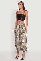 Womens Hunter Camo Hyperstretch Cargo Maxi Skirt, Multi, Size S