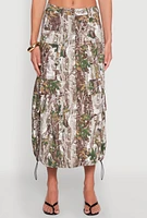 Womens Hunter Camo Hyperstretch Cargo Maxi Skirt, Multi, Size S