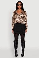 Womens Crepe Knit Mini Tiered Skort,