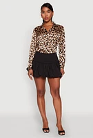 Womens High Waisted Mini Bubble Skirt,
