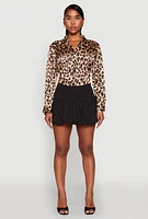Womens High Waisted Mini Bubble Skirt,