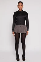 Womens Daisy Micro Bubble Skort, Grey, Size L