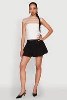 Womens Drop Waist Bubble Hem Skirt,