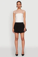 Womens Drop Waist Bubble Hem Skirt,