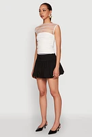 Womens Drop Waist Bubble Hem Skirt,