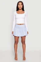 Womens Gingham Bubble Skirt,