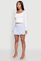 Womens Gingham Bubble Skirt,