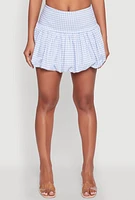 Womens Gingham Bubble Skirt,