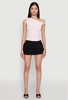 Womens Haute Monde Mini Tiered Skirt, Black, Size M
