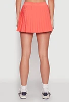 Womens Cell Phone Pocket Pleated Mini Skort,
