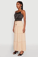 Womens Almost Famous Tiered Maxi Skirt,