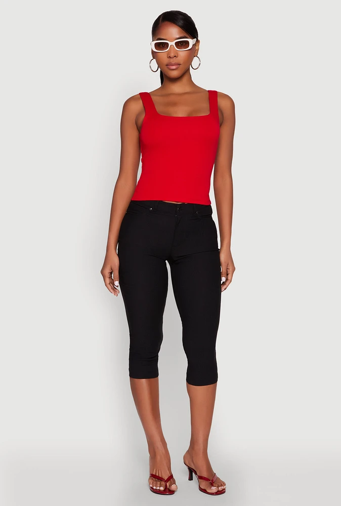 Womens Skinny Hyperstretch Capri Pants, XL