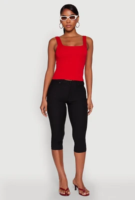 Womens Skinny Hyperstretch Capri Pants, XL