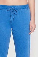 Womens Brushed Knit Acid Wash Flare Sweatpants, S