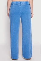 Womens Frayed Acid Wash Sweatpants,