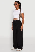 Womens Iris Contrast Waistband Pinstripe Trousers, S