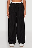 Womens Iris Contrast Waistband Pinstripe Trousers, S