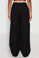 Womens Iris Contrast Waistband Pinstripe Trousers, S